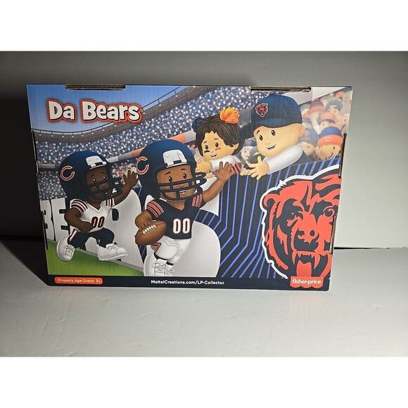 Fisher-Price Little People Collector NFL- CHICAGO BEARS -Exclusive Set NEW - Picture 8 of 11